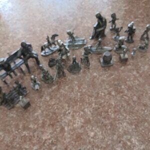 Lot of 27 Miniature Pewter Figurines